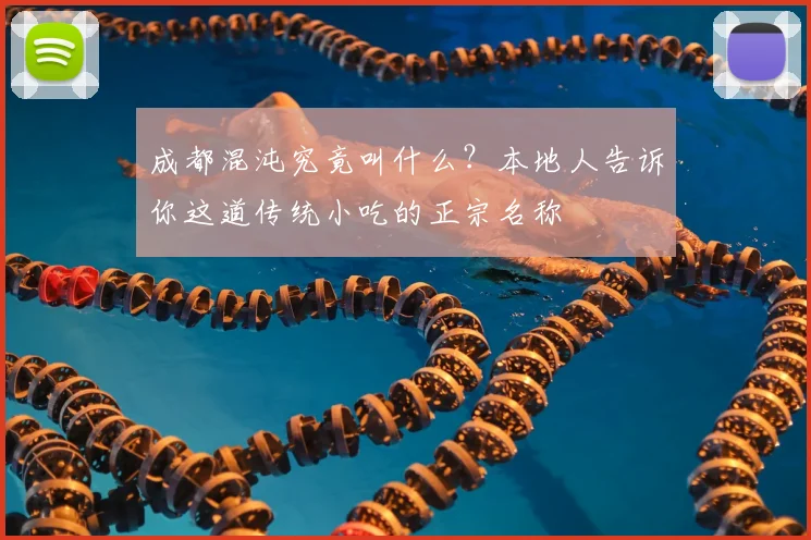 成都混沌究竟叫什么？本地人告诉你这道传统小吃的正宗名称